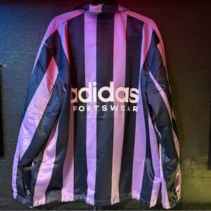 Adidas Jacket with Black and Purple Stripes